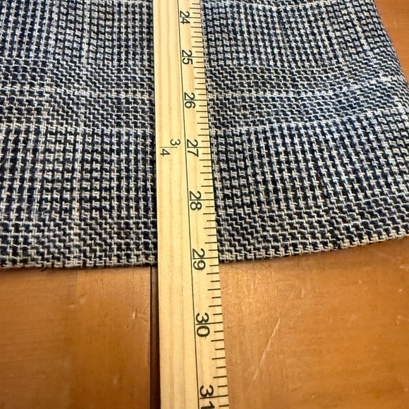 Vintage Harve Bernard 100% Wool Genuine Leather Trim Blazer Women’s 10 Blk Grey - Picture 8 of 9